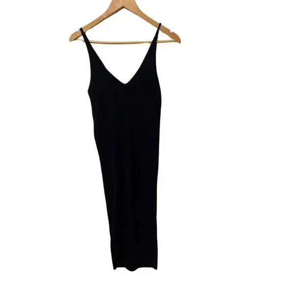 Vero moda XL Soft knit ribbed black midi dress - Picture 6 of 10
